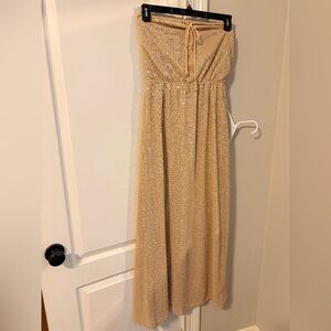 Outback Red Sparkling Strapless Dress